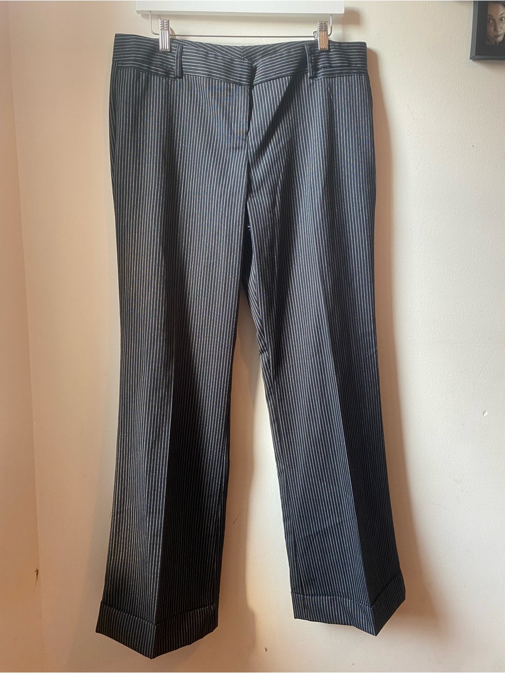 Y2K Tracy Evans Black Pinstripe Trousers